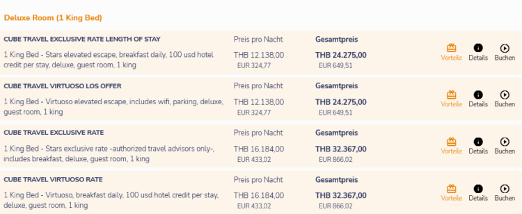 Moluxe Hotels Abfrage Promo Ritz Carlton Bangkok