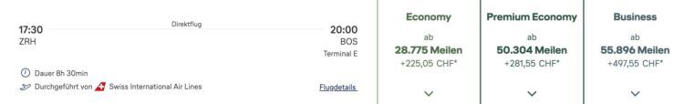 Swiss Senses Airbus A350 Zurich Boston Miles And More Meilenpreise