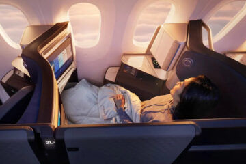 United Airlines Neue Polaris Bett Copyright