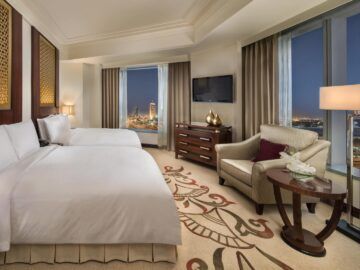 Conrad Dubai Two Double Bed Deluxe Suite Skyline Copyright