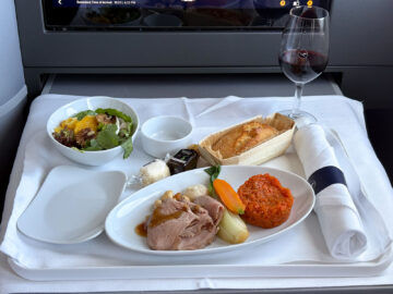 Lufthansa Allegris Business Class Airbus A350 Abendessen Vorspeise