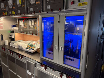 Lufthansa Allegris Business Class Airbus A350 Galley Snack Drinks Bar