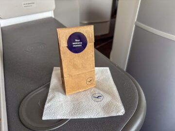Lufthansa Allegris Business Class Airbus A350 Pre Take Off Snack