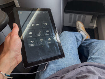 Lufthansa Allegris Business Class Airbus A350 Tablet Steuerung