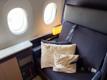 Lufthansa Allegris First Class Airbus A350 Sitz 1k