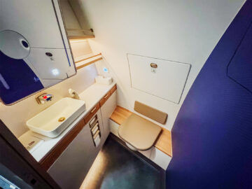 Lufthansa Allegris First Class Airbus A350 Toilette Waschraum
