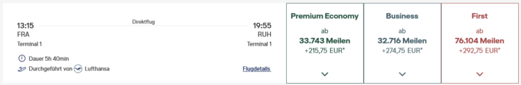 Miles And More Praemienflug Lufthansa Frankfurt Riad
