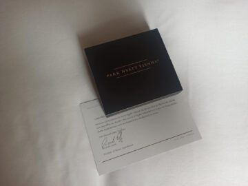 Park Hyatt Vienna Welcome Amenity