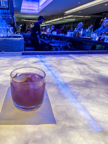 United Polaris Lounge San Francisco Bar Cocktail Drink