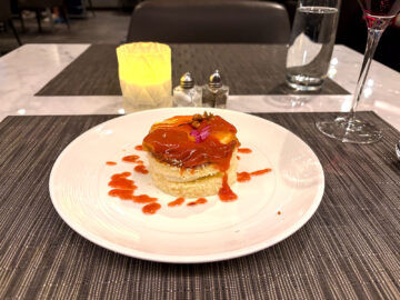 United Polaris Lounge San Francisco Dining Room Dessert 2
