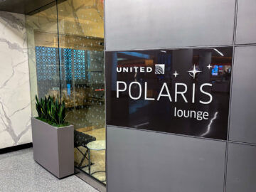 United Polaris Lounge San Francisco Eingang Schild