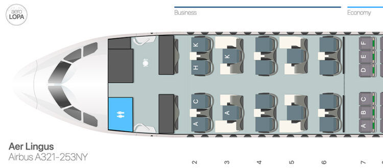 Aer Lingus Airbus A321xlr Seatmap Aerolopa Copyright
