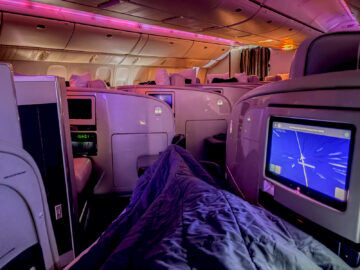 Air New Zealand Business Premier Class Boeing 777 Bett Decke