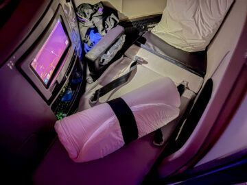 Air New Zealand Business Premier Class Boeing 777 Bett Memory Foam Topper Ausgepackt