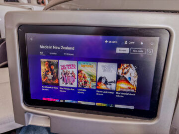 Air New Zealand Business Premier Class Boeing 777 Entertainment Monitor Filme Made In Newzealand