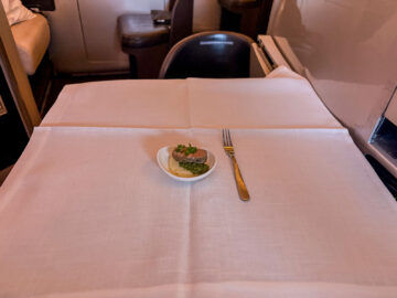 Air New Zealand Business Premier Class Boeing 777 Essen Vorspeise 2