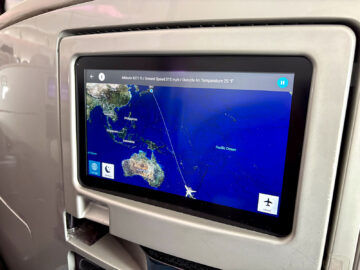 Air New Zealand Business Premier Class Boeing 777 Monitor Flightmap