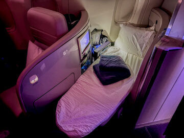 Air New Zealand Business Premier Class Boeing 777 Sitz Bett Memory Foam Topper