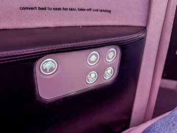 Air New Zealand Business Premier Class Boeing 777 Sitz Einstellungen