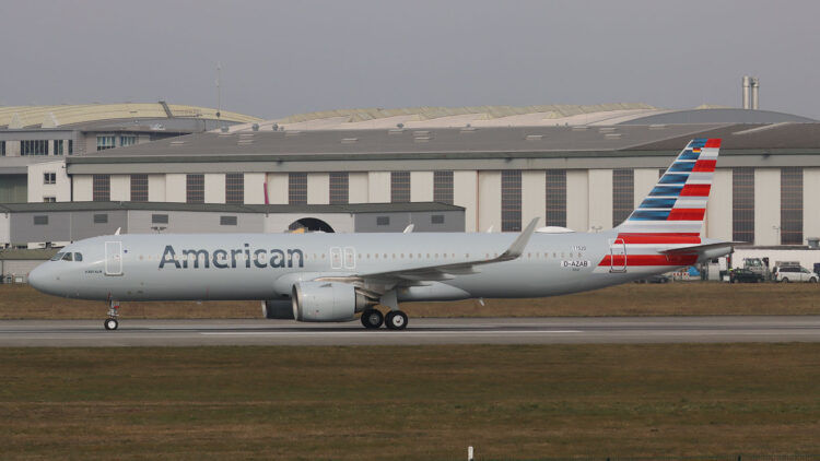 American Airlines Airbus A321xlr Copyright