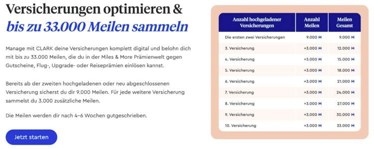 Clark Miles And More Meilengutschrift Oktober 2025