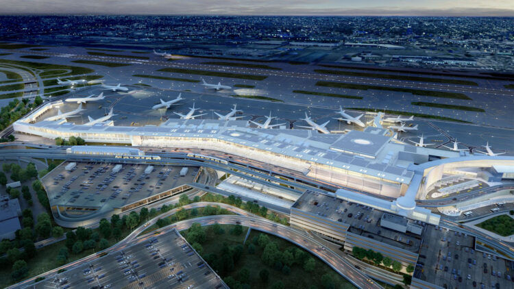 Flughafen Jfk New York Terminal 6 Aerial Copyright