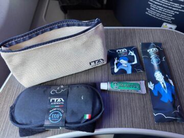 Ita Airways Business Class Airbus A330 900neo Amenity Kit Ausgepackt