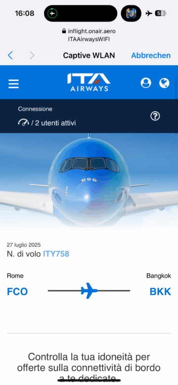 Ita Airways Business Class Airbus A330 900neo Wifi 1