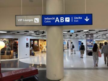 Ita Airways Runway Lounge Mailand Linate Weg Zur Lounge 3