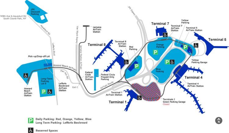 Jfk Airport Flughafen Terminal Map Copyright