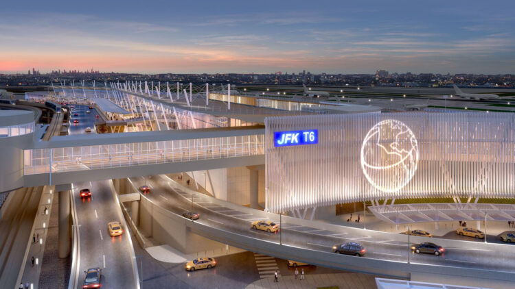 Jfk New York Terminal 6 Aussenansicht Copyright