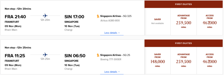Krisflyer Praemienflug Singapore Airlines Suite Frankfurt Singapur