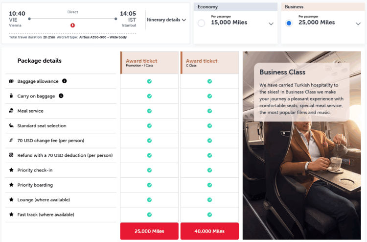 Miles And Smiles Praemienflug Turkish Airlines A350 Business Class Wien Istanbul