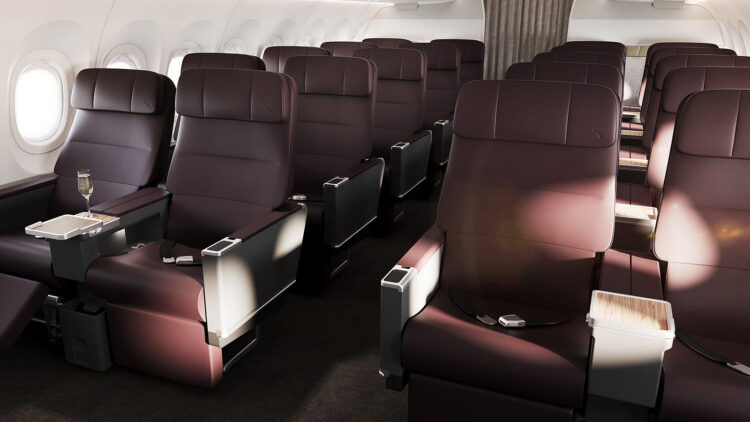 Qantas Airbus A321xlr Business Class Kabine Sitze Copyright