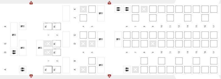 Swiss 777 300er Seatmap Business First Class Zurich Genf Lx2802 18.10.2025