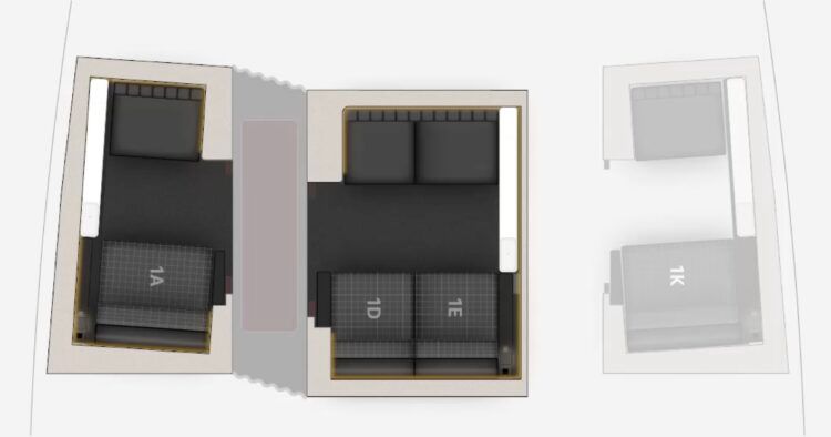 Swiss Senses First Class Grand Suite Seatmap Copyright