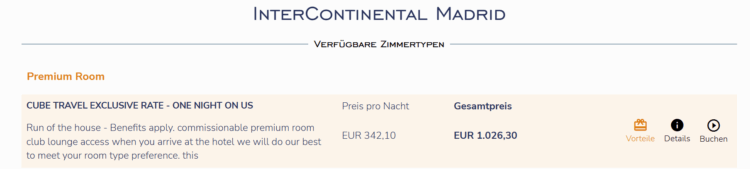 Hotelsuche Beispiel Intercontinental Madrid Ihg Destined 3 Fuer 2