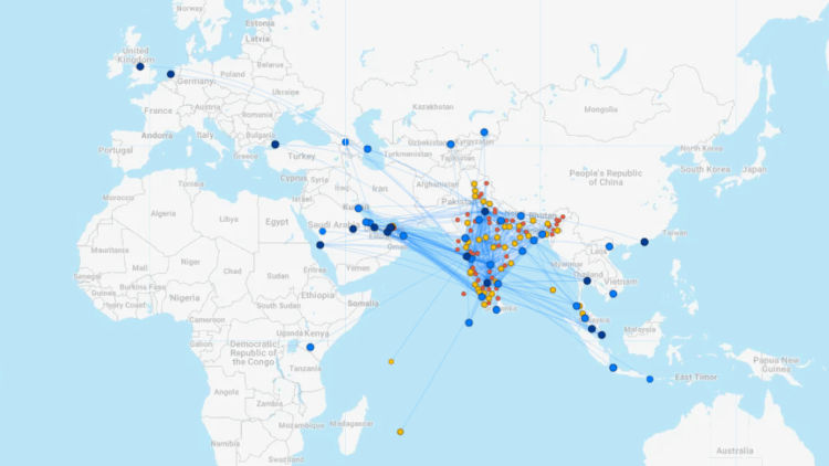 Indigo Streckennetz August 2025 Flightconnections