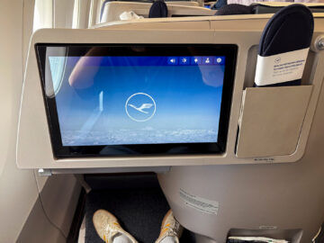 Lufthansa Aribus A350 Ex Pal Business Class Sitzmonitor