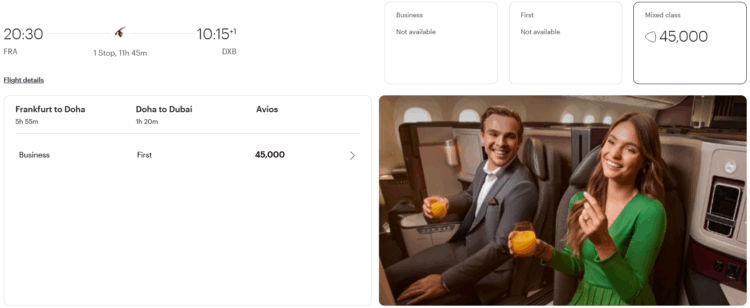 Privilege Club Praemienflug Qatar Airways Business First Class Frankfurt Doha Dubai
