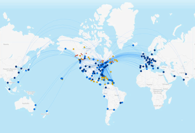 Air Canada Streckennetz November 2025 Flightconnections
