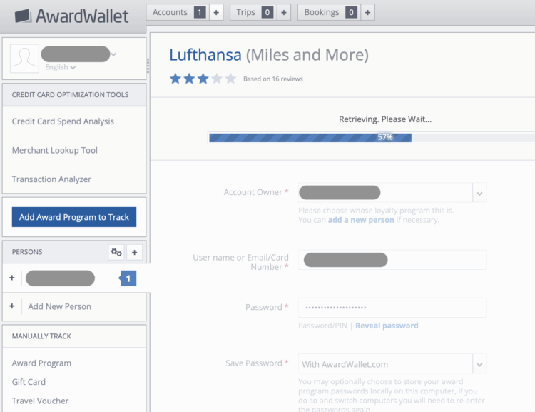 Awardwallet Einrichtung Miles & More