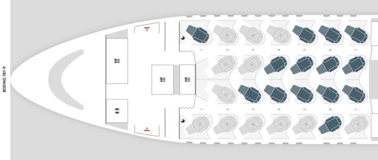 Lufthansa Boeing 787 9 Ex Hainan Seatmap Business Class