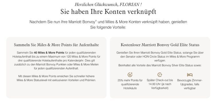 Marriott Bonvoy Miles And More Statusmatch Gold Elite Senator Hon Circle