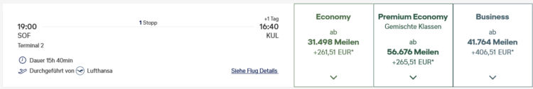 Miles And More Praemienflug Lufthansa Allegris Business Class Sofia Frankfurt Kuala Lumpur