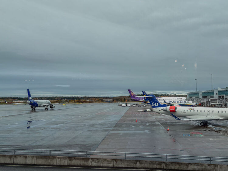 Flughafen Airport Stockholm Arlanda Sas Flugzeug