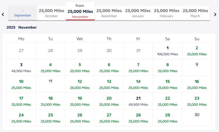 Flying Blue Praemienflug Klm Business Class Buenos Aires Santiago De Chile Kalenderansicht 2025 November
