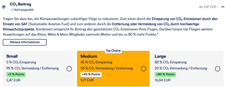 Miles And More Co2 Ausgleichspaket Frankfurt Stuttgart Lufthansa Business Class