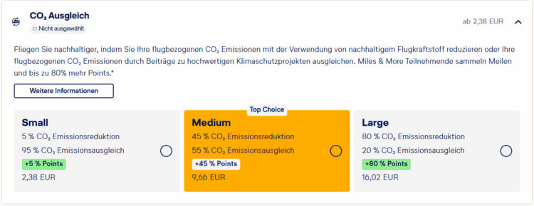 Miles And More Co2 Ausgleichspaket Frankfurt Stuttgart Lufthansa Business Class