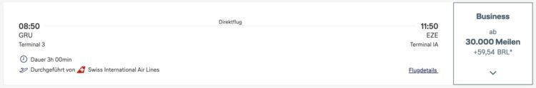 Miles And More Praemienflug Swiss Business Class Sao Paulo Buenos Aires November 2025